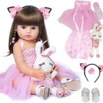 Bebê Reborn Boneca Silicone Menina Olhos Castanhos Original 55cm