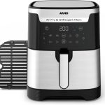 Fritadeira sem Óleo e Grill Arno Airfry & Grill Expert Maxx Digital 6,5L AFD6, 1680W, 8 Programas, Divisória e Função SYNC, 2 em 1 para Fritar e Grelhar, 110V