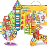Brastoy Blocos de Montar Magnéticos Construção Infantil Brinquedo Educativo (120 Peças)