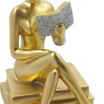 Leitor Estatueta Decorativa Leitura Abstrata Homem que Lê Decoração Ornamento Elegante Estátua Pensador Thinker DOL04 (Leitor DOL09A)