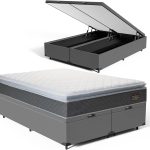 Cama Box Baú com Colchão de Espuma D45 Pillow Top Fort Comfort (Queen)