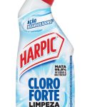 Harpic Cloro Forte - Desinfetante Sanitário Líquido Desodorizador, 200ml, Azul
