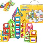 Brastoy Blocos De Montar Magnético Brinquedo Educativo Infantil (120 Peças)