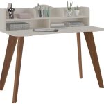 Escrivaninha com nichos SOFIA cor Off White/Cedro - Artely