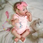 Brastoy Bebê Reborn Boneca Menina Corpo de Silicone Pintado Realistic Original (48cm Menina Rosa)