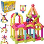 Brastoy Blocos De Bastões Construção Brinquedo Educativo Infantil (128 Peças) (BM03)