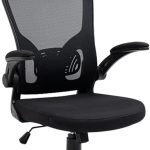 Cadeira de escritório ergonômica com estofado de mesh（Preto）