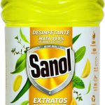 Sanol Desinfetante Extratos Naturais Capim Limão & Folhas Verdes 2 Litros Amarelo