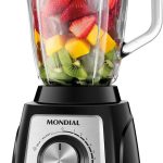 Liquidificador Turbo Glass Jarra de Vidro, Mondial, Preto/Inox, 1400W, 220V - L-1400 GI