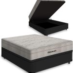 Cama Box com Baú Casal + Colchão De Molas Ensacadas - Ortobom - Airtech Springpocket 138x188x72cm