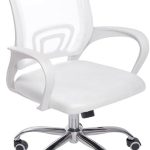 Lianto Decor Cadeira de Escritório Mesh Branco 48 cm x 48 cm x 50 cm, Contemporâneo, Perna Reta, Indoor