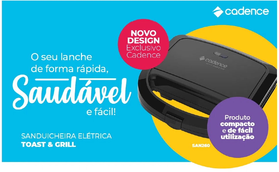 Sanduicheira Elétrica Cadence Toast & Grill