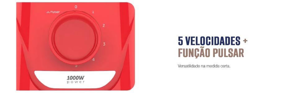 Liquidificador Oster, 110v, 1000W, Vermelho 