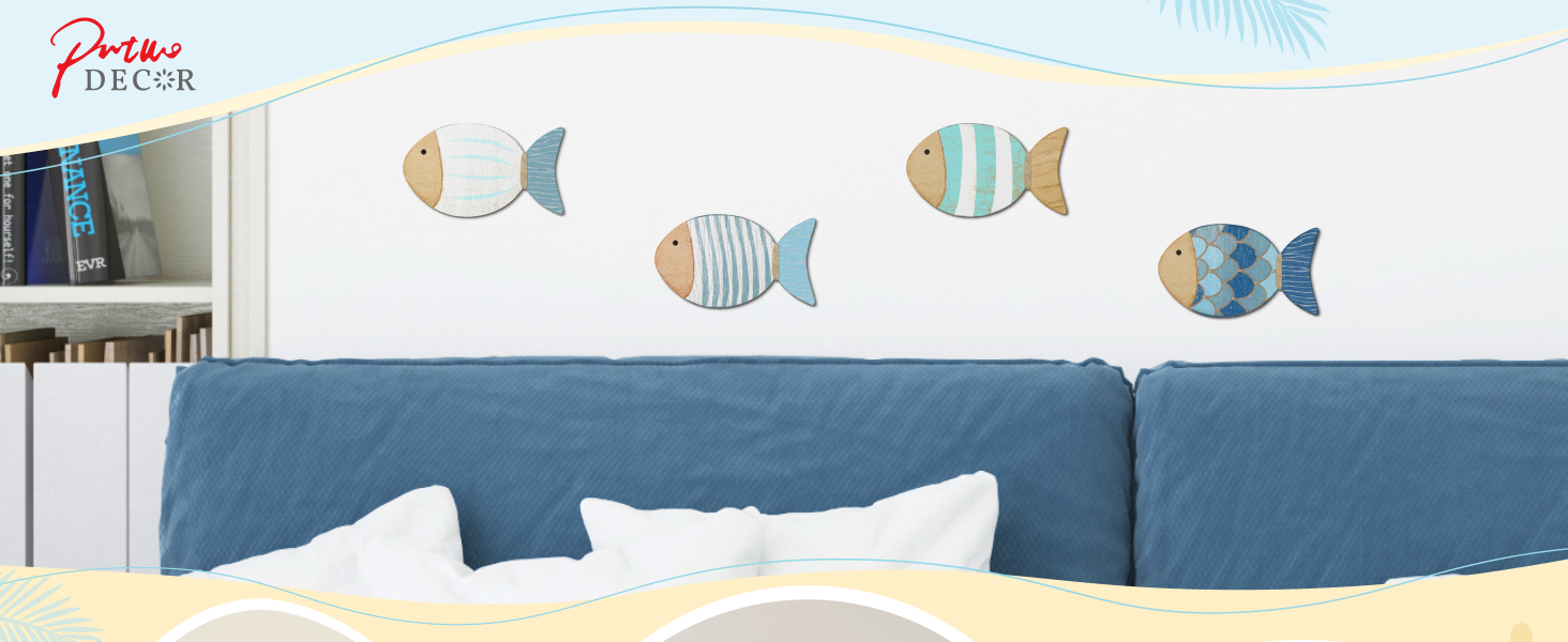 decoração de parede de praia