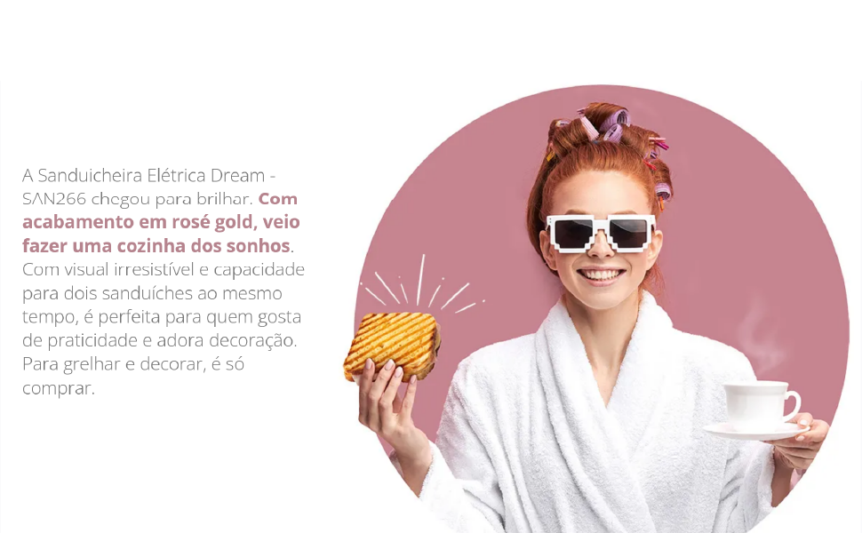 Sanduicheira Cadence Dream Rosé Gold