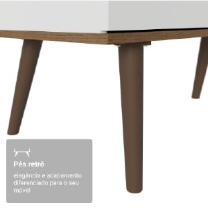 Escrivaninha Em L Mesa Para Computador Gamer 3 Gavetas Branco/rustic Lisboa Madesa