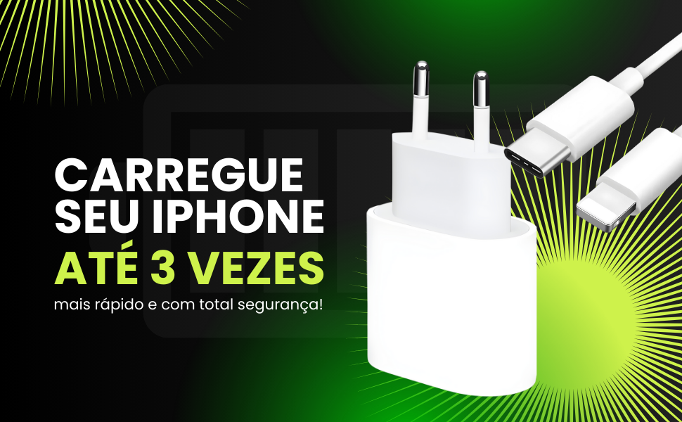 Carregue seu iPhone até 3 vezes mais rápido e com total segurança!