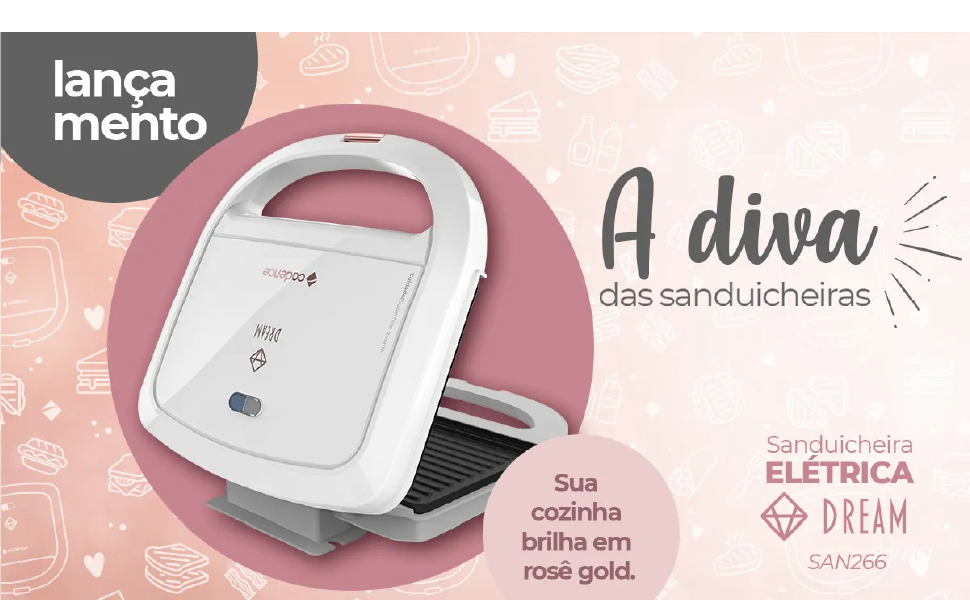 Sanduicheira Cadence Dream Rosé Gold
