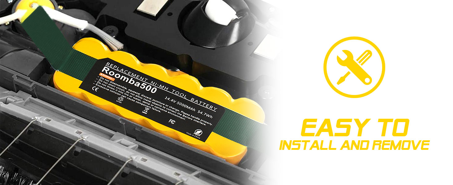 Substituição para bateria Irobot Roomba 14,4V NI-MH