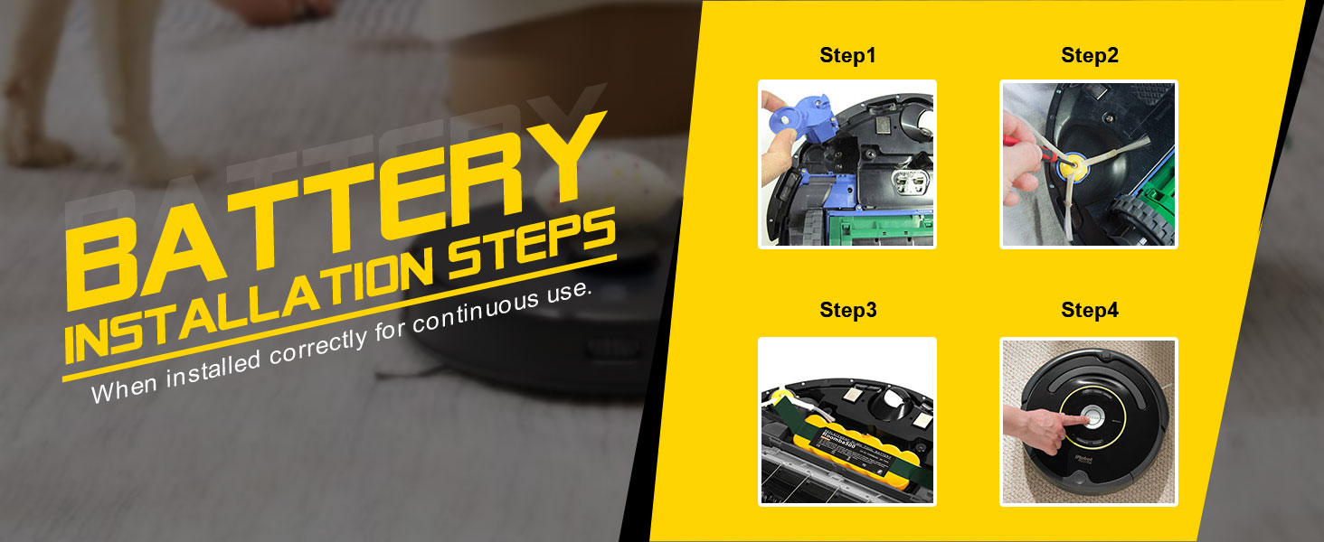 Substituição para bateria Irobot Roomba 14,4V NI-MH