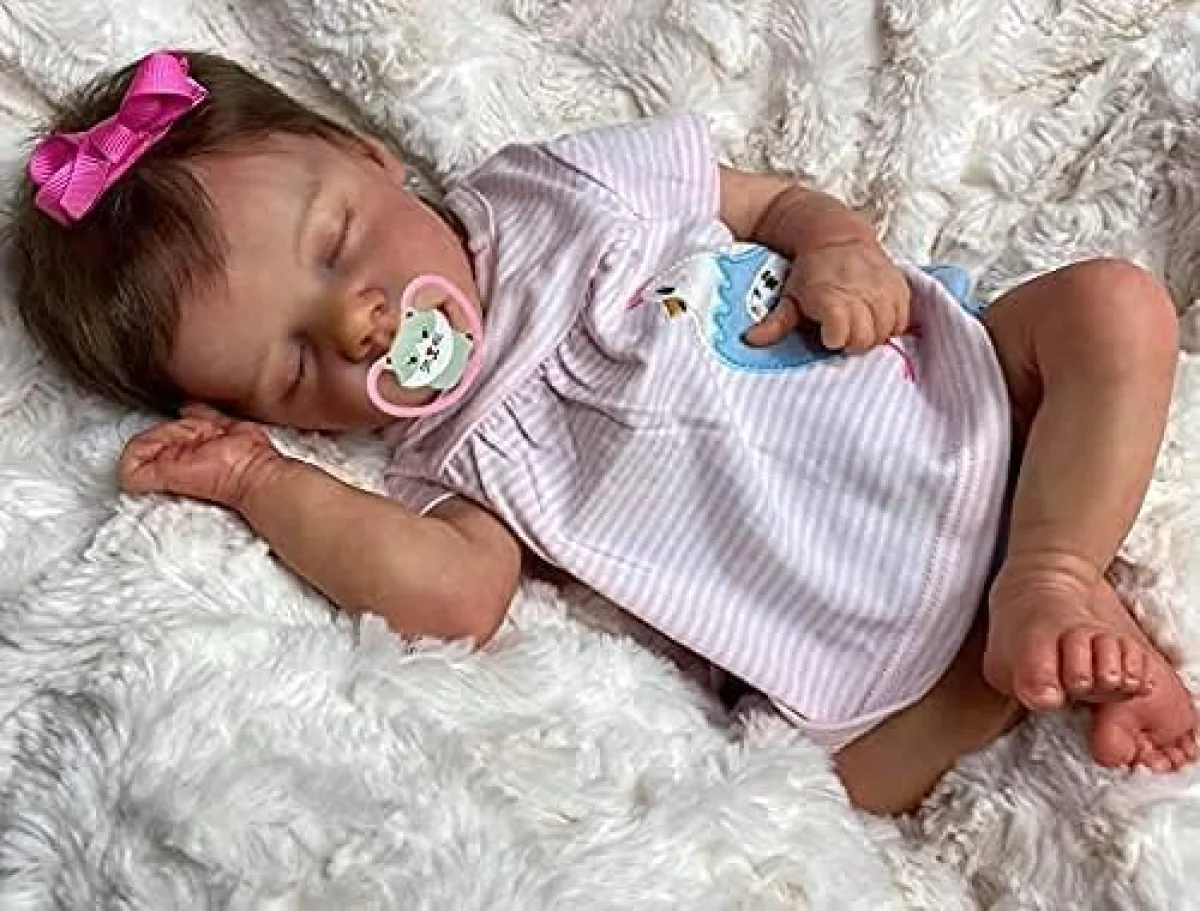 Bebe reborn de silicone recem nascido realista,18 Polegadas bebe reborn ...