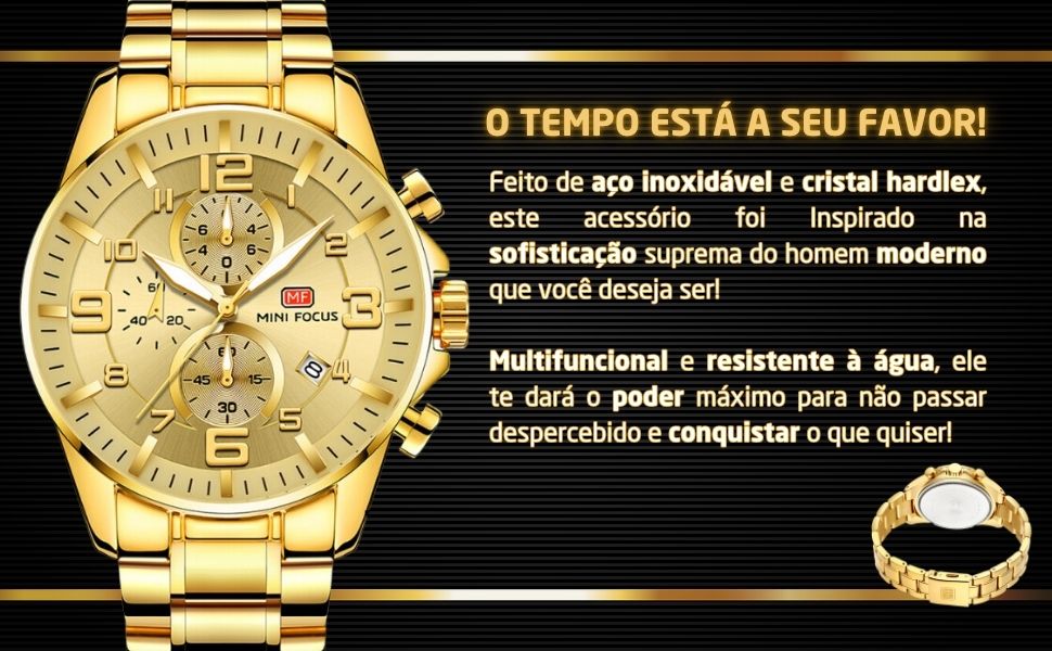 Relógio Luxury Gold