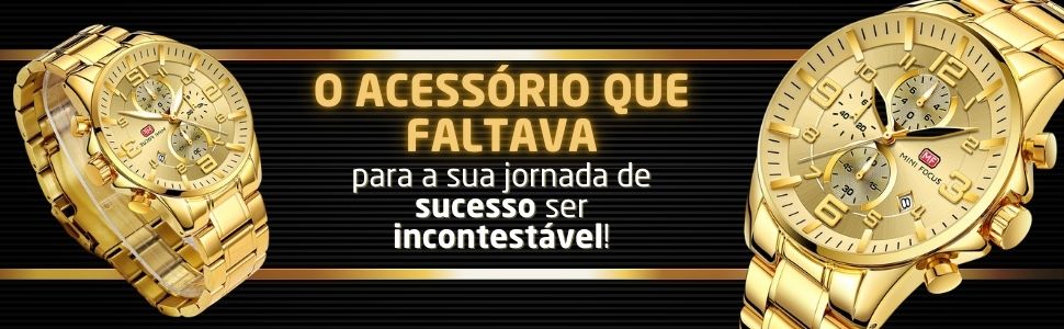 relógio dourado