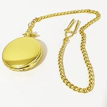 relógio de bolso dourado