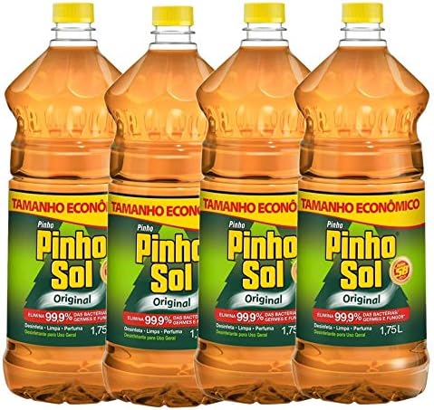 Kit com 4 Desinfetante Pinho Sol Original 1,75l Cada