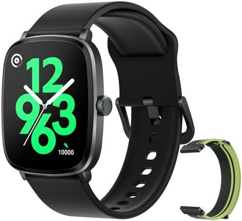 HAYLOU RS5 Smartwatch,2.01"AMOLED Display Bluetooth Telefone Chamada Relógio Inteligente para Homens e Mulheres,Duas Alças,Assistente de Voz,IP68