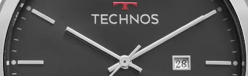 Relógio Technos, Pulseira de Couro, Masculino Preto 